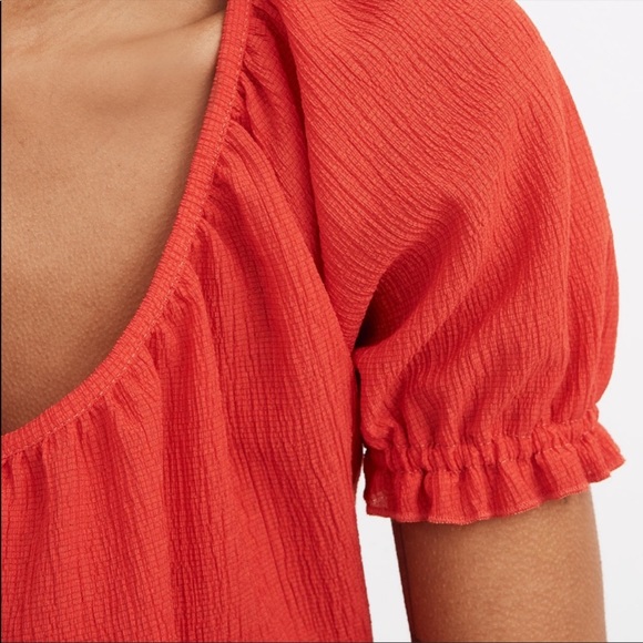 Madewell TeXTURE & THREAD Red Top - Picture 2 of 4